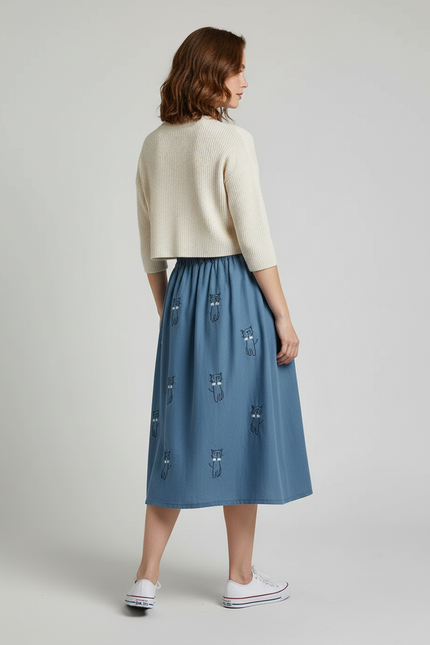 Jupe En Jean Midi Femme