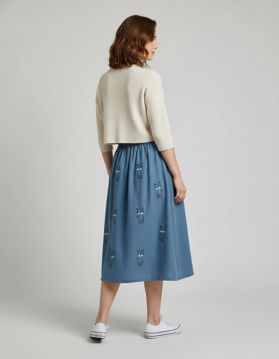 Jupe En Jean Midi Femme