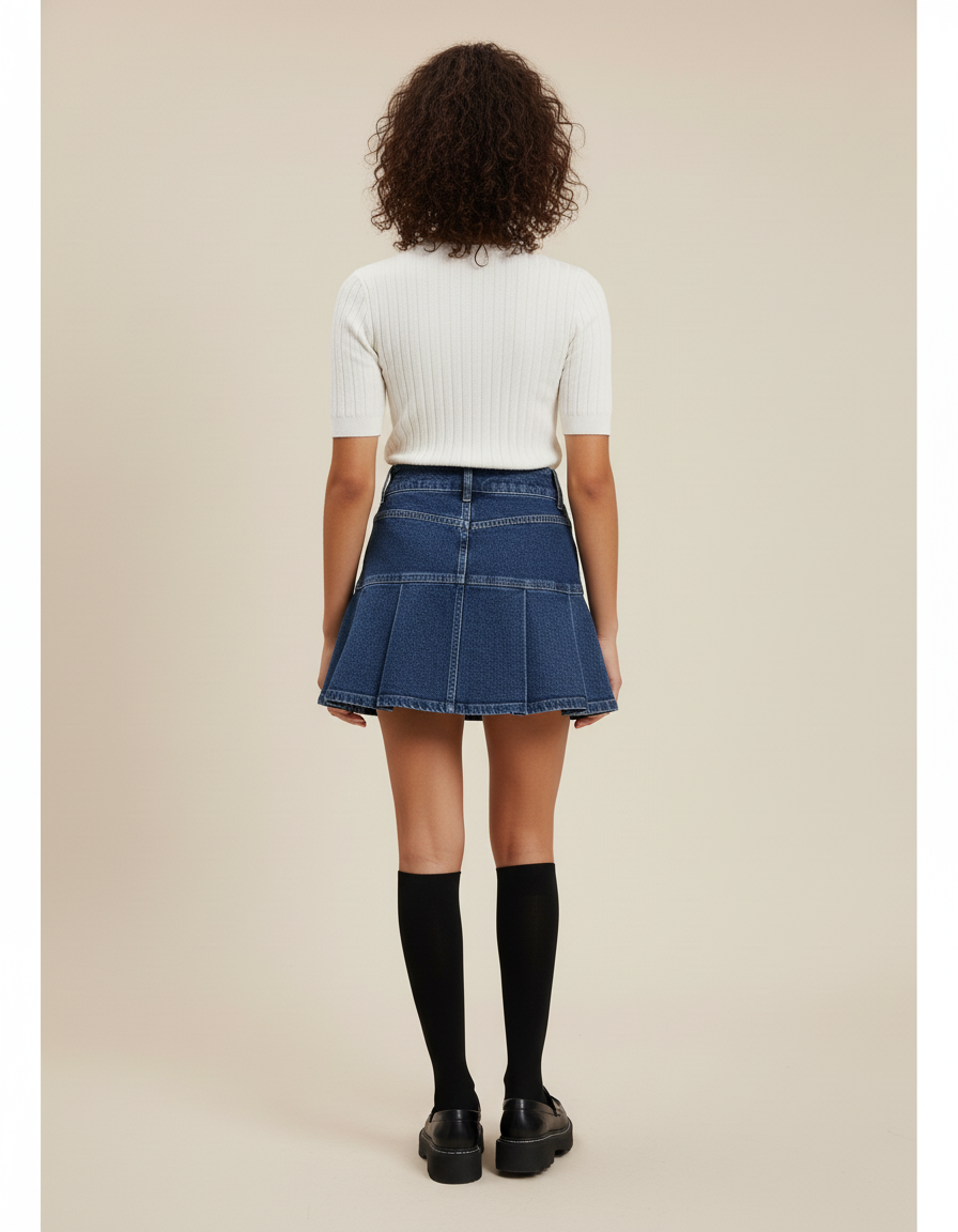 Mini Jupe Short En Jean