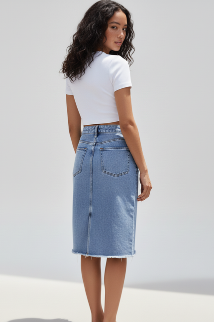 Jupe En Jean Avec Fente