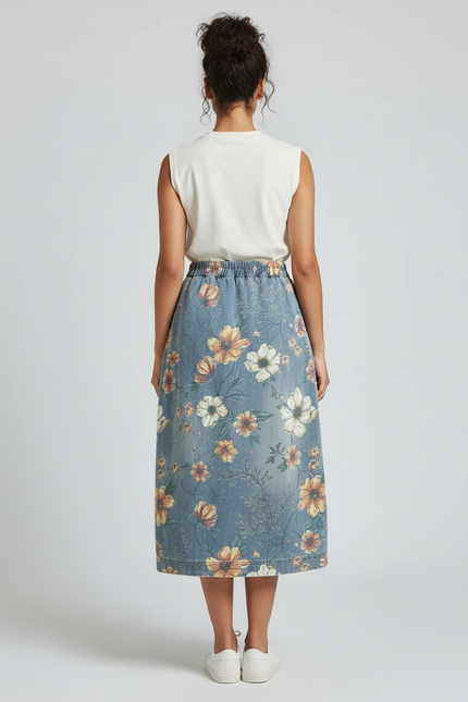 Jupe En Jeans Mi Longue