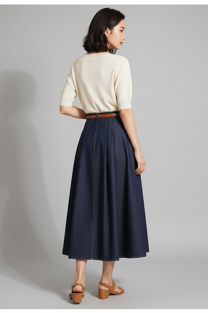 Jupe Longue En Jean Brut