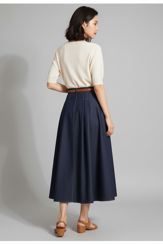 Jupe Longue En Jean Brut