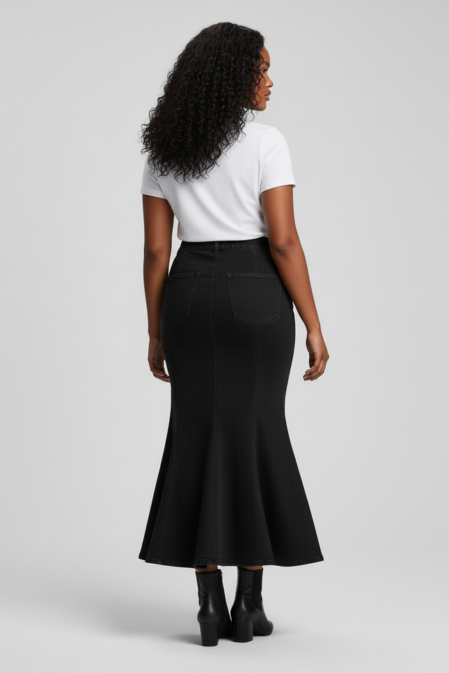 Jupe En Jean Avec Fermeture Eclair Devant