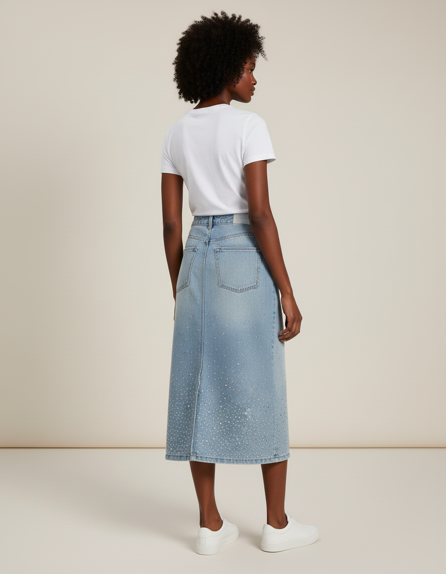 Jupe En Jean Strass