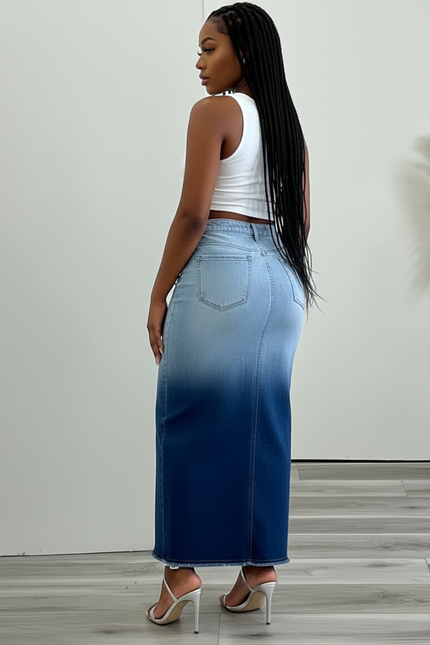 Jupe En Jean Fendue Derriere