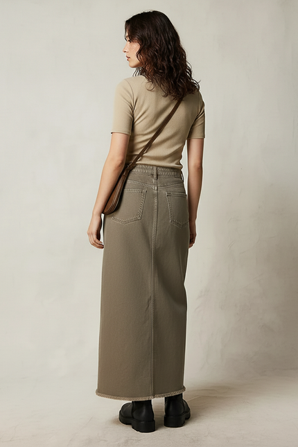 Jupe En Jean Vert Kaki