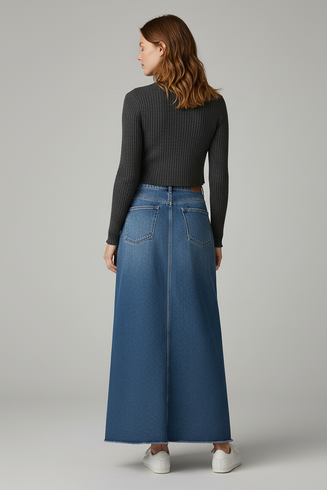 Jupe En Jean Longue Tendance