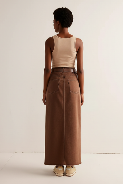 Jupe En Jean Avec Ceinture