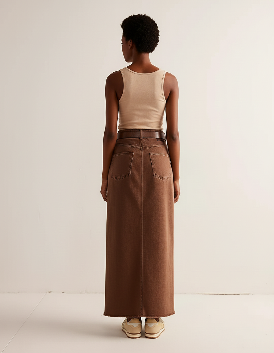 Jupe En Jean Avec Ceinture