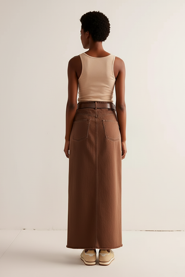 Jupe En Jean Avec Ceinture