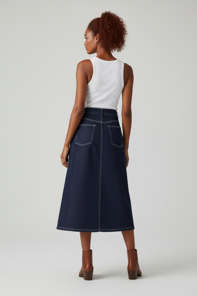 Jupe En Jean Bleu Brut