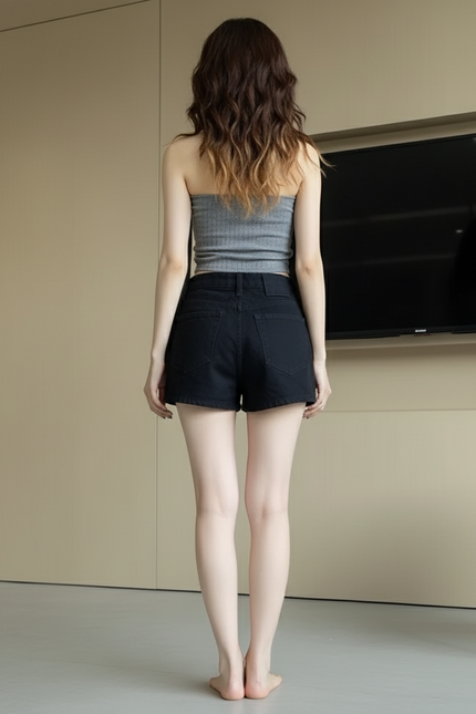 Jupe Short En Jean Noir