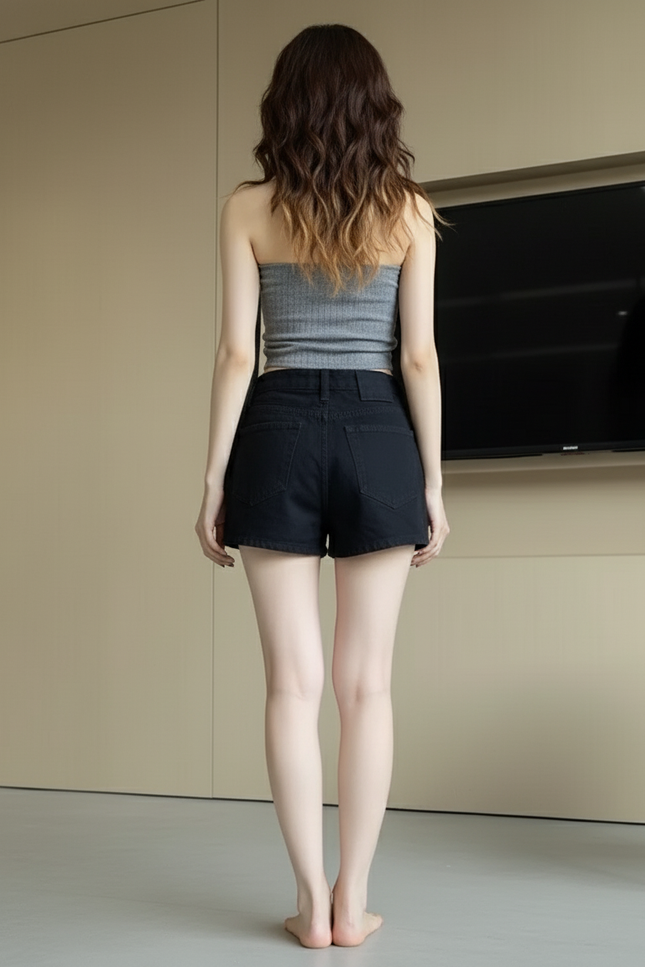 Jupe Short En Jean Noir