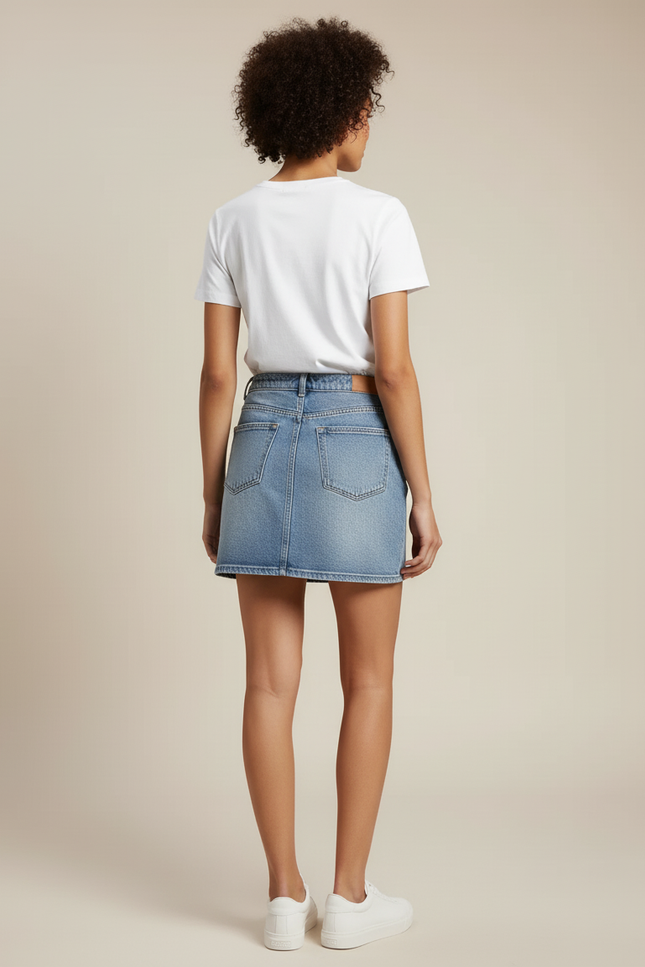 Jupe Jean A-Line Mini Décontractée