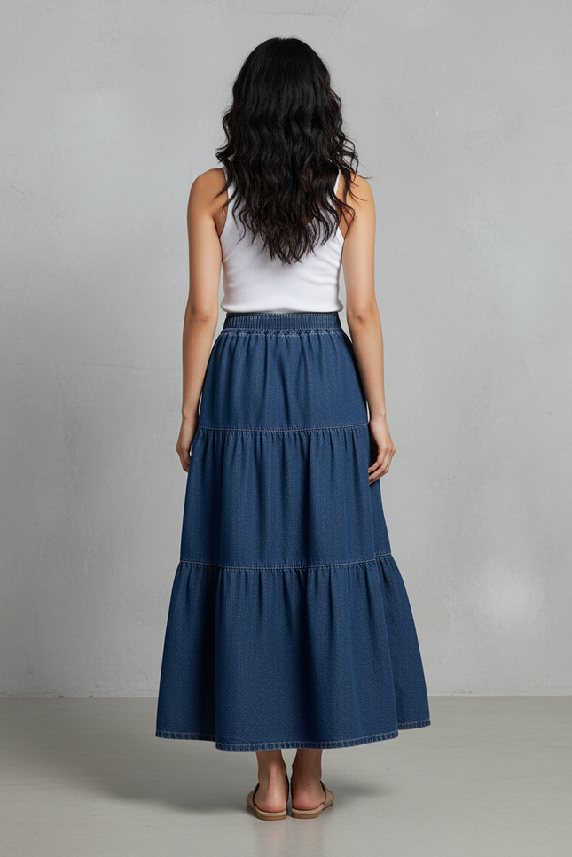 Jupe En Jean Taille Elastique