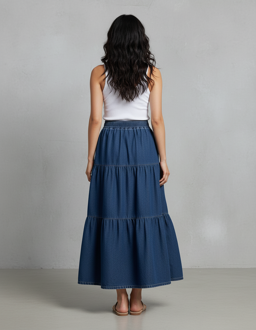 Jupe En Jean Taille Elastique