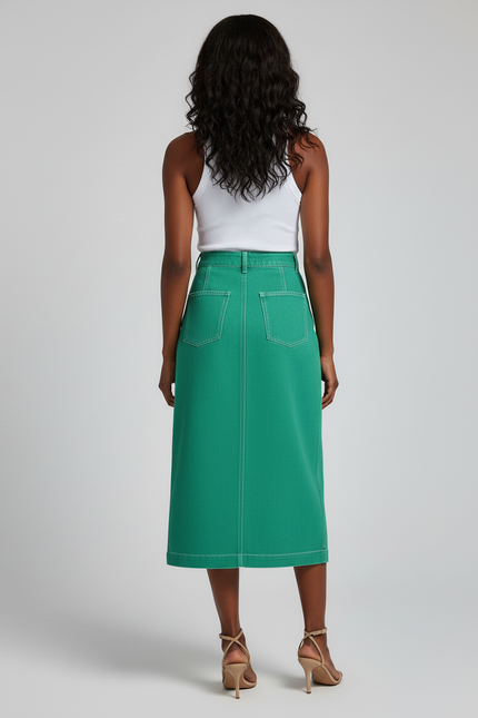 Jupe En Jean Bouton Devant