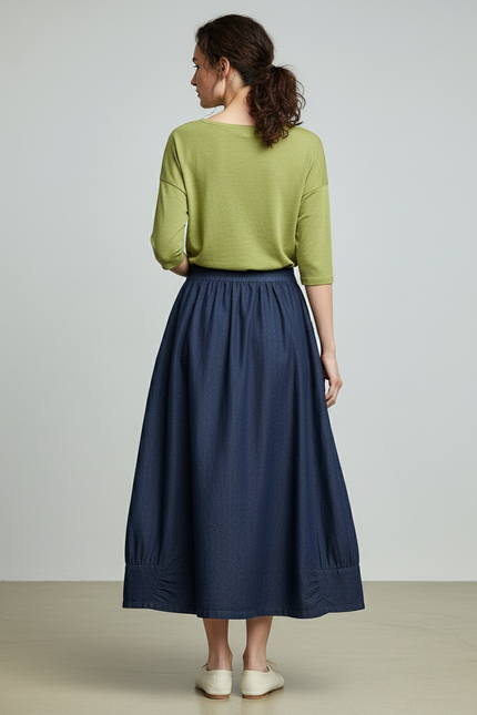 Jupe Jean Longue Ample Décontractée