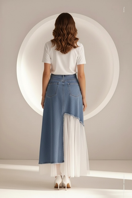 Jupe En Jean Asymétrique