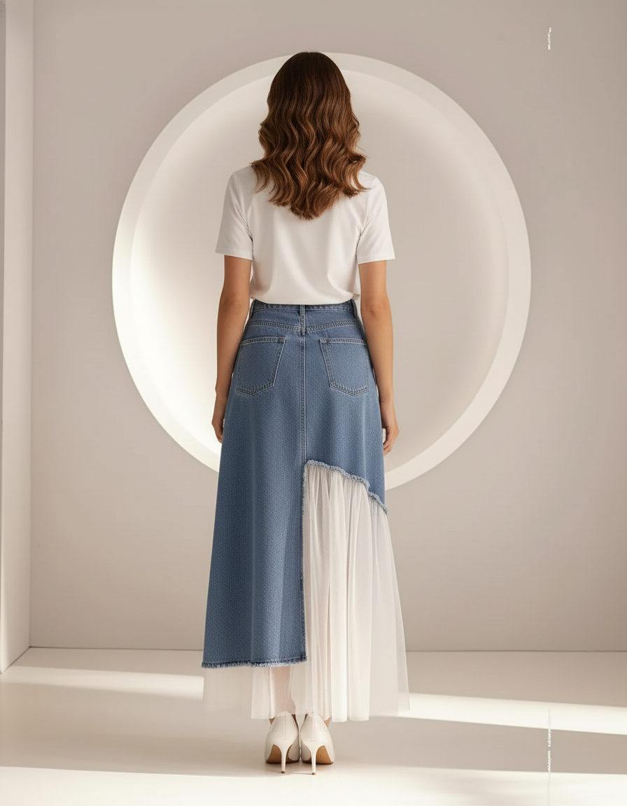 Jupe En Jean Asymétrique