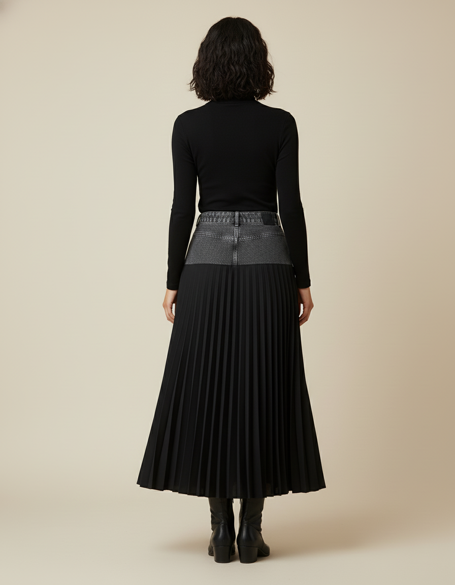 Jupe En Jean Longue Noire