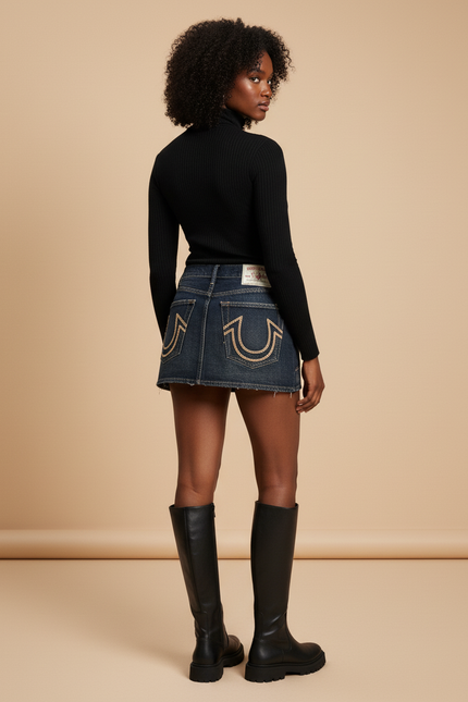 Jupe Jean Patchwork Ultra Courte Punk