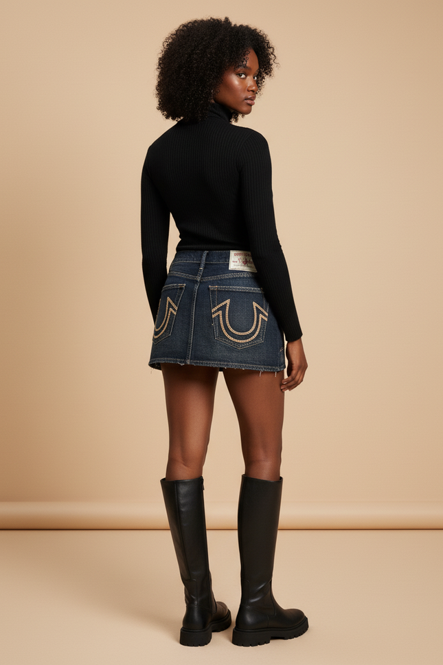 Jupe Jean Patchwork Ultra Courte Punk