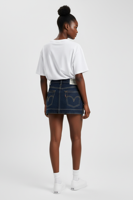 Jupe Jean Mini Déstructurée Décontractée