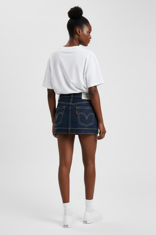 Jupe Jean Mini Déstructurée Décontractée