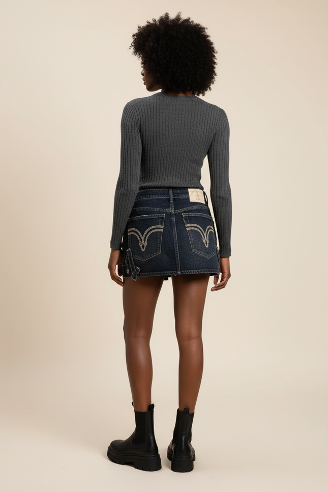 Jupe Jean Patchwork Mini Y2K