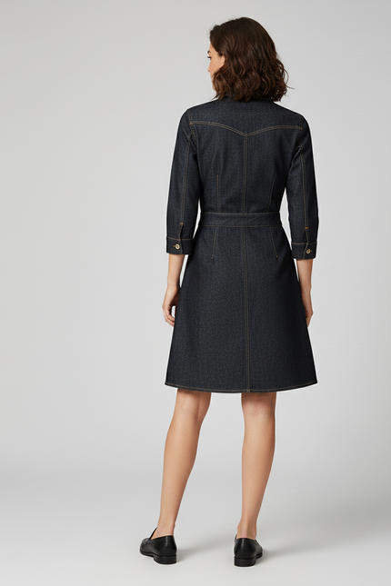 Jupe Jean Taille Haute Boutonnée Élégante Citadine