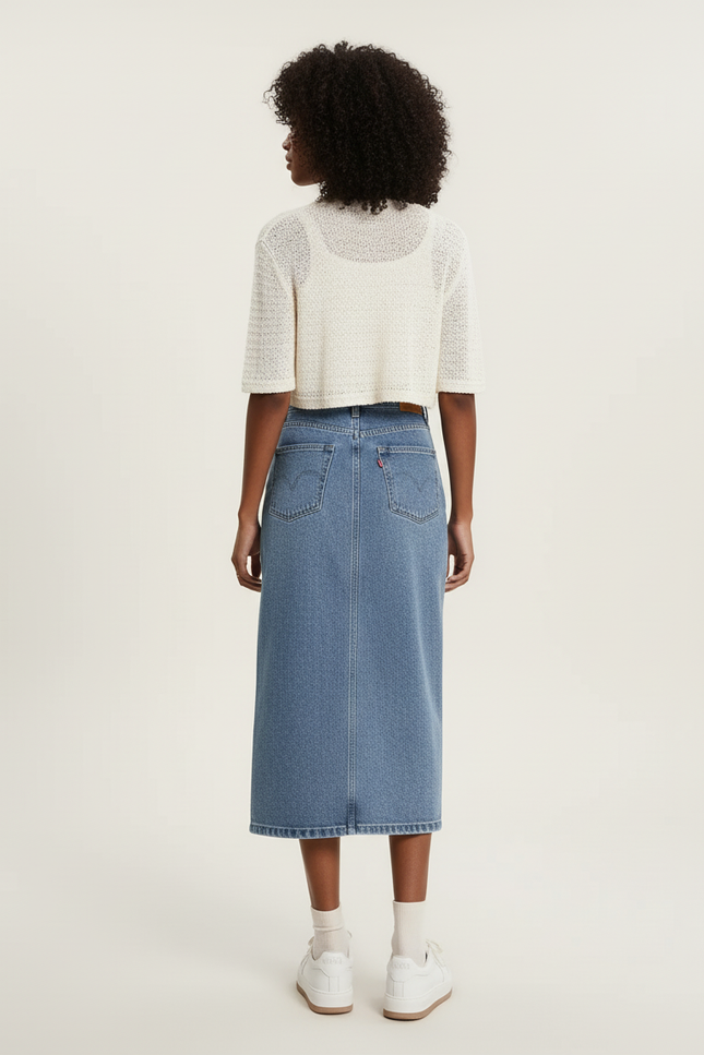 Jupe Longue En Jean Avec Fente