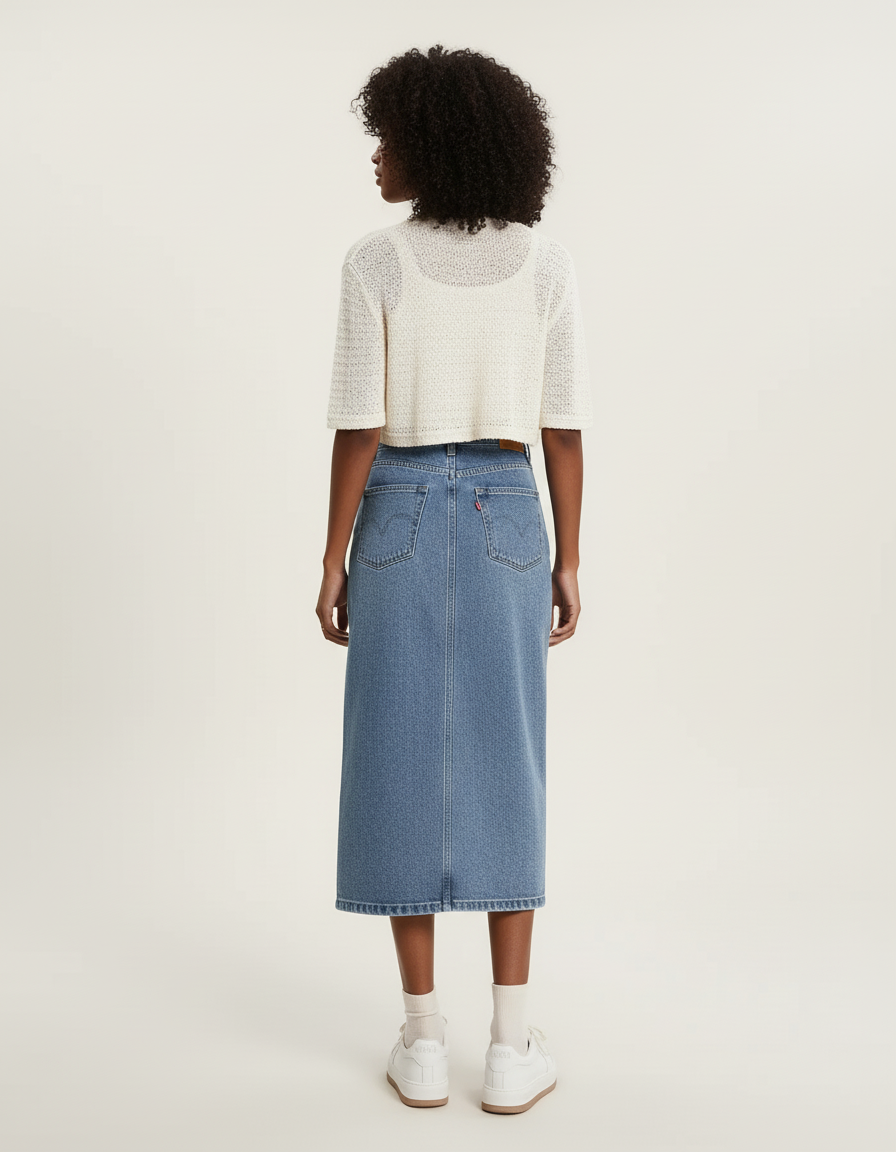 Jupe Longue En Jean Avec Fente