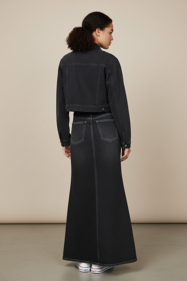 Ensemble Jupe Et Veste En Jean Femme