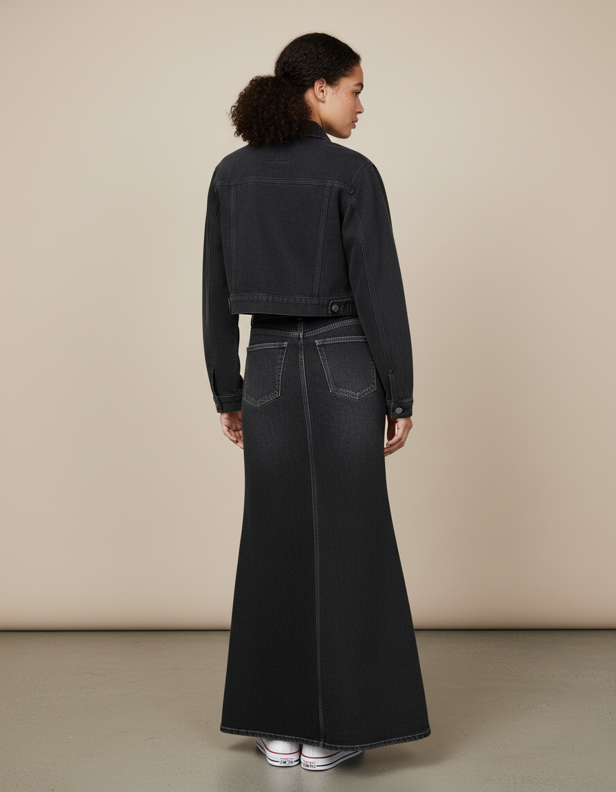 Ensemble Jupe Et Veste En Jean Femme