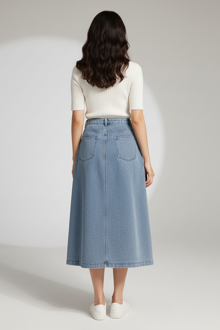 Jupe En Jeans Sans Fente