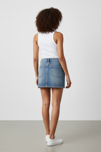 Jupe Jean Mini Vintage Décontractée
