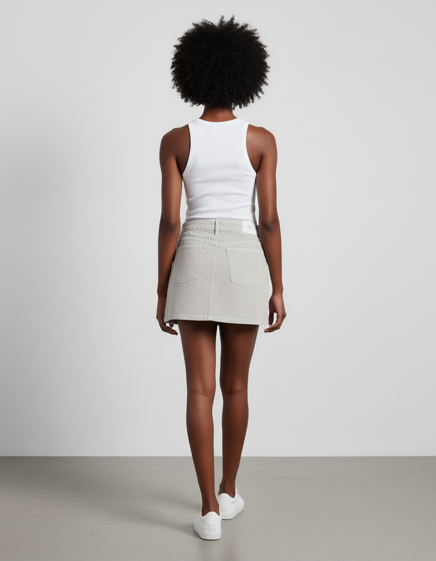 Jupe En Jean Gris Clair