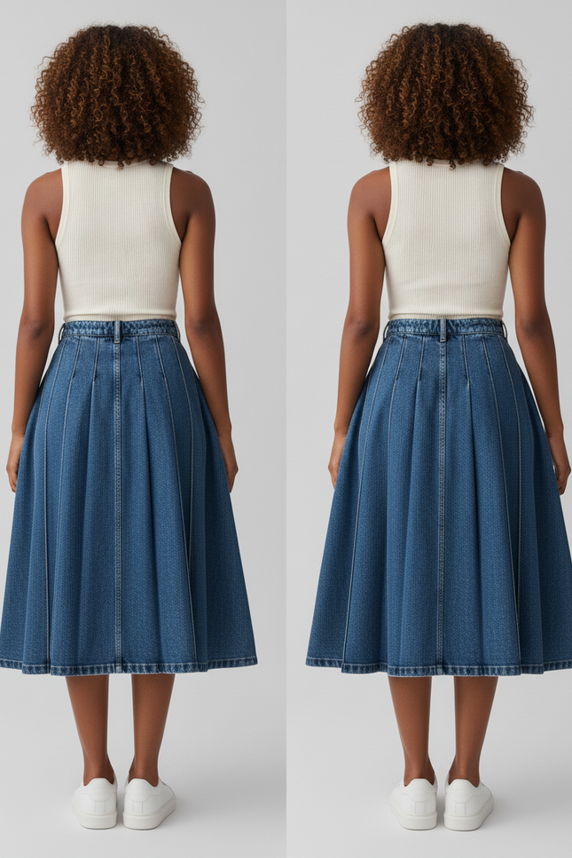 Jupe En Jean Longueur Genoux