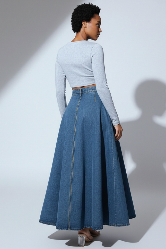 Jupe En Jean Femme Longue