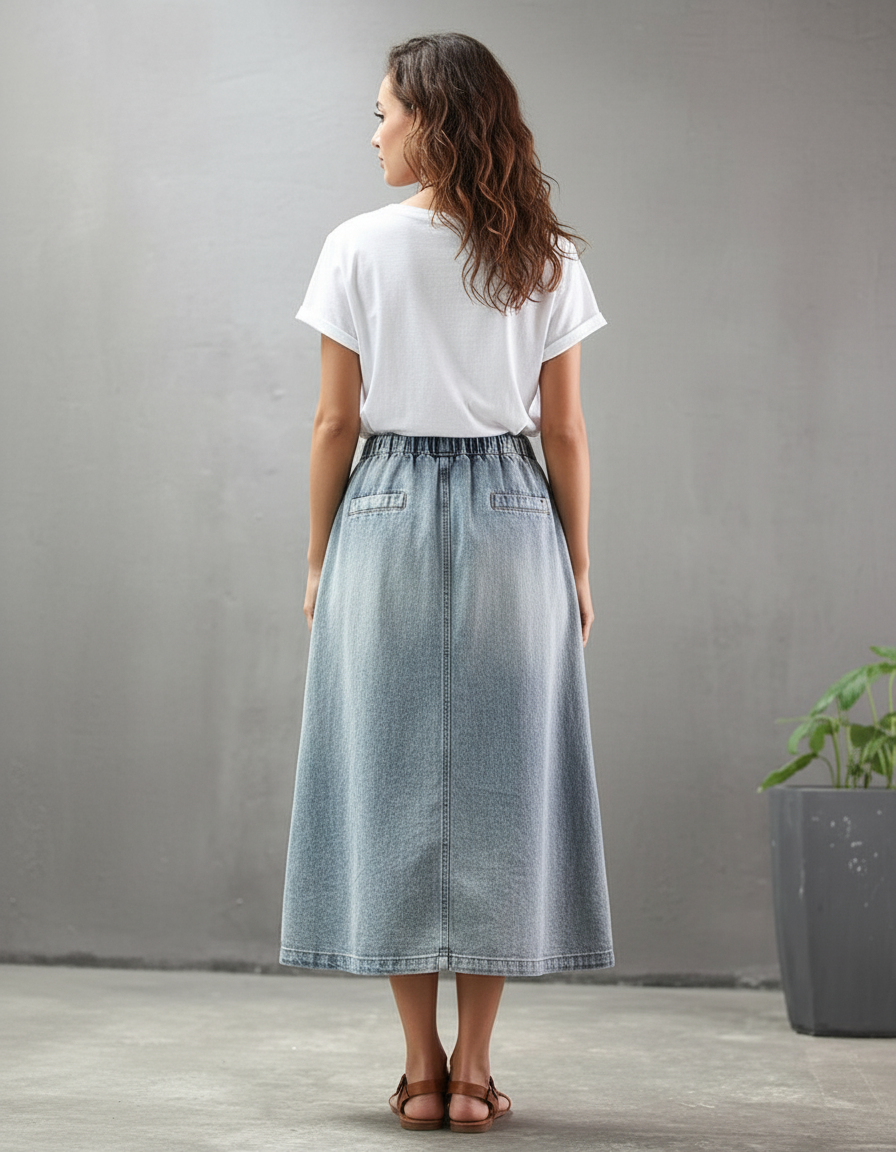 Jupe En Jean Brodée