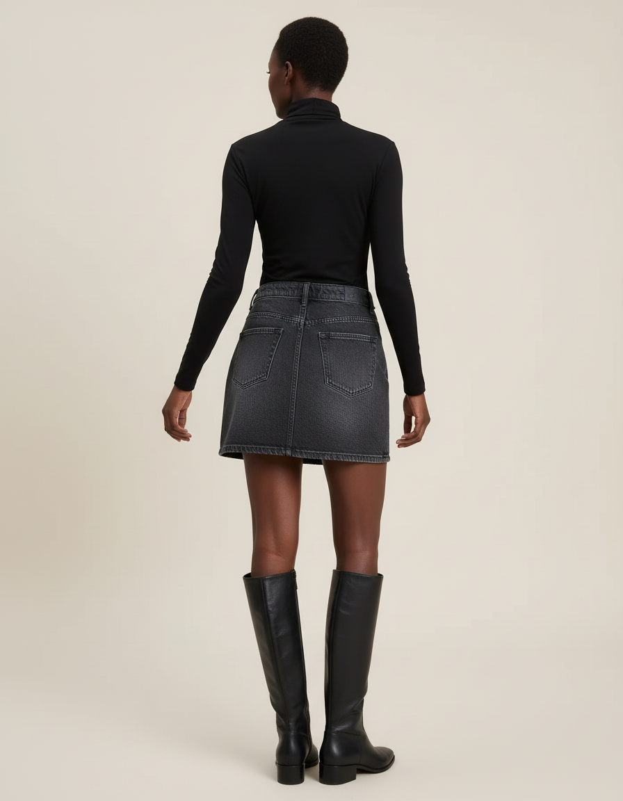 Jupe En Jean Gris Foncé