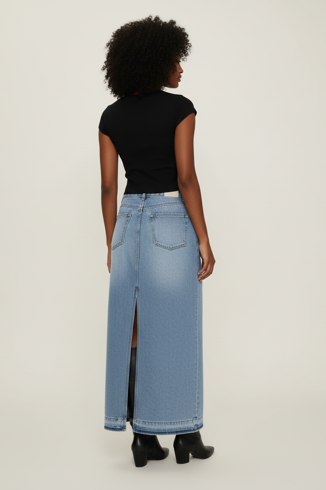 Jupe Jean Longue Fendue Chic