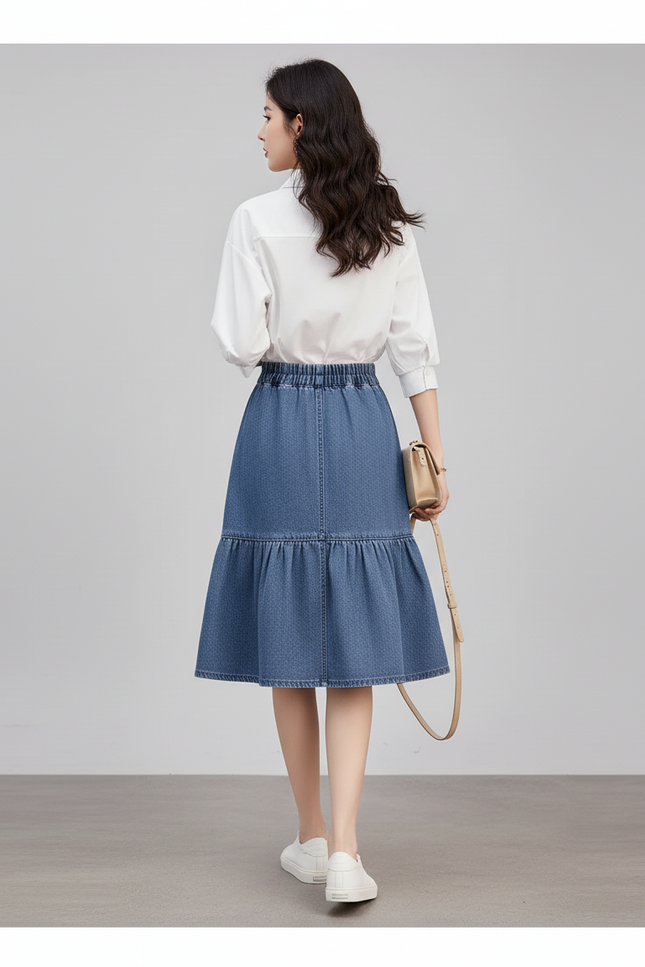 Jupe En Jean A Volant