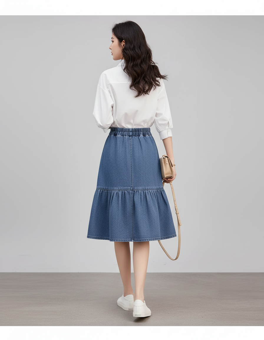 Jupe En Jean A Volant