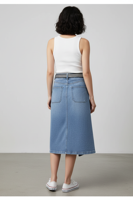 Jupe Portefeuille En Jean