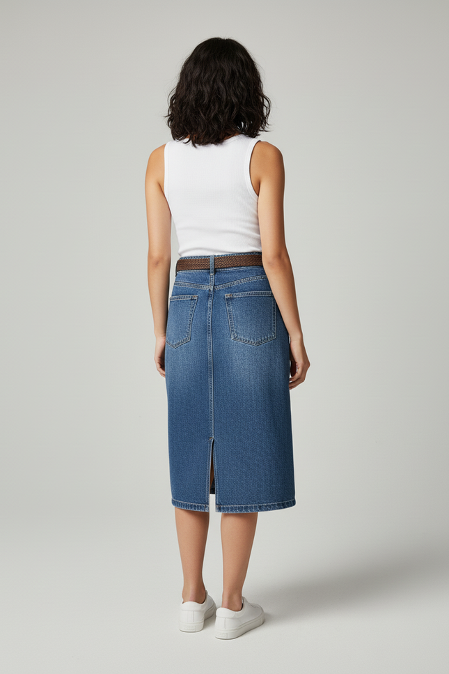 Jupe Jean Brandebourgs Fendue Chic