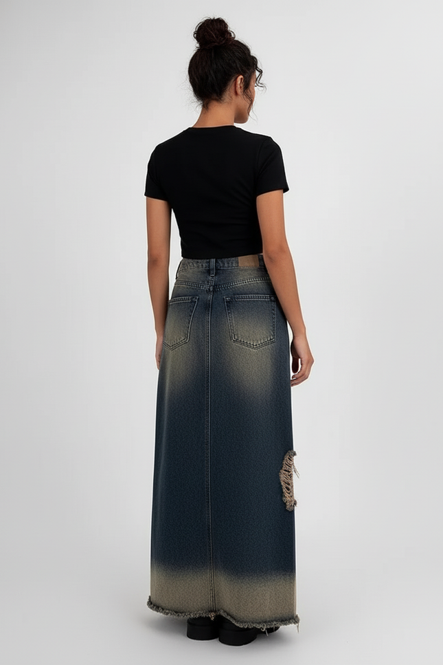 Jupe En Jean Déchiré