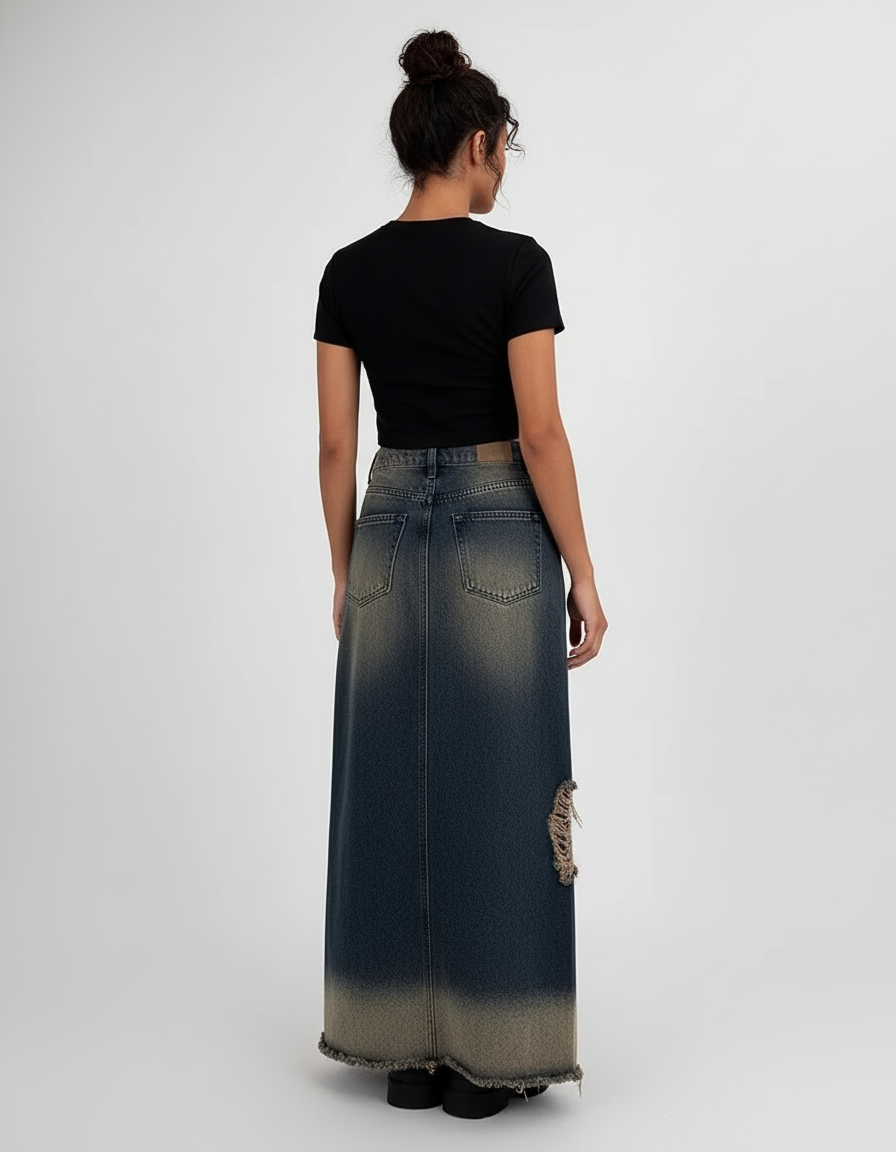 Jupe En Jean Déchiré